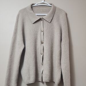 Classic Beige Women's Sweater 80% Cashmere, 20% Wool